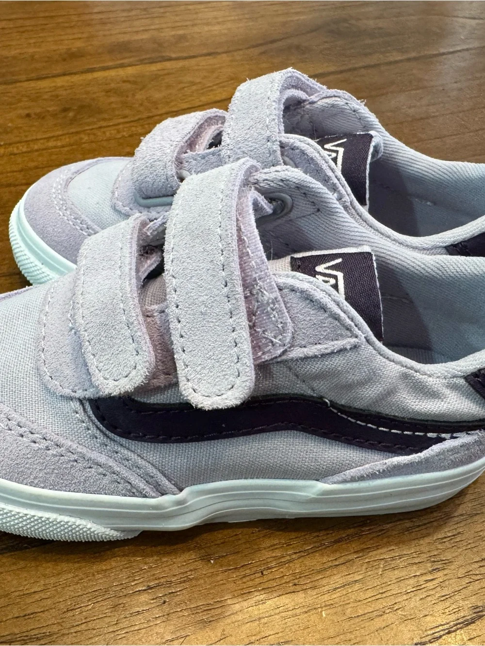 Vans Kids Lavender Velcro Skate Shoes